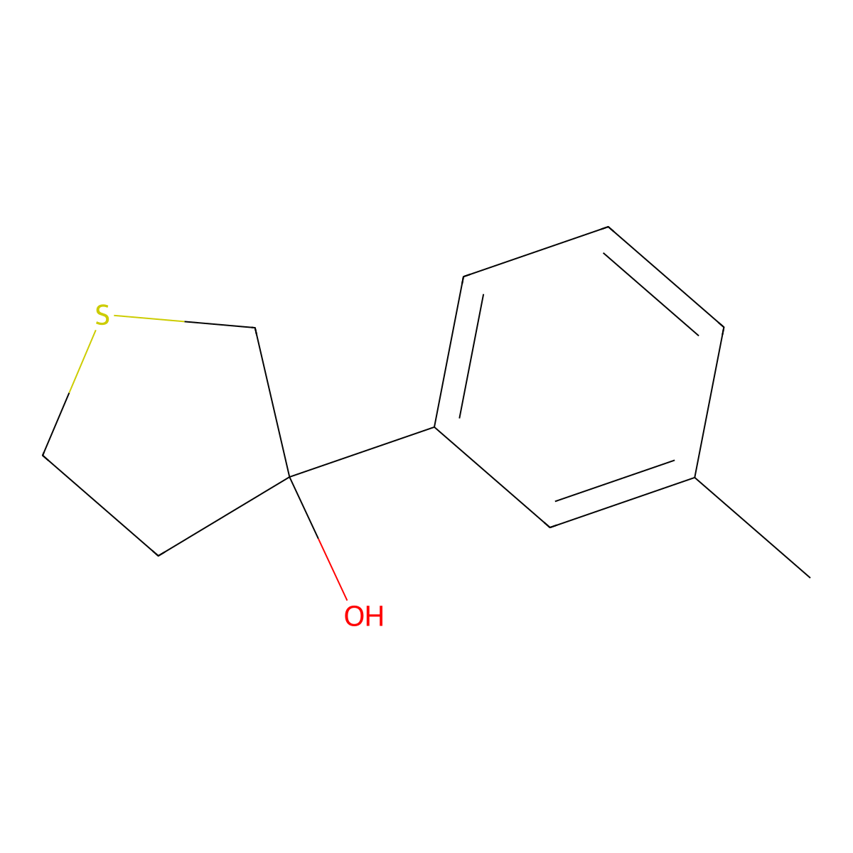 3-(3-Methylphenyl)thiolan-3-ol molecular structure, CAS 1542084-47-8
