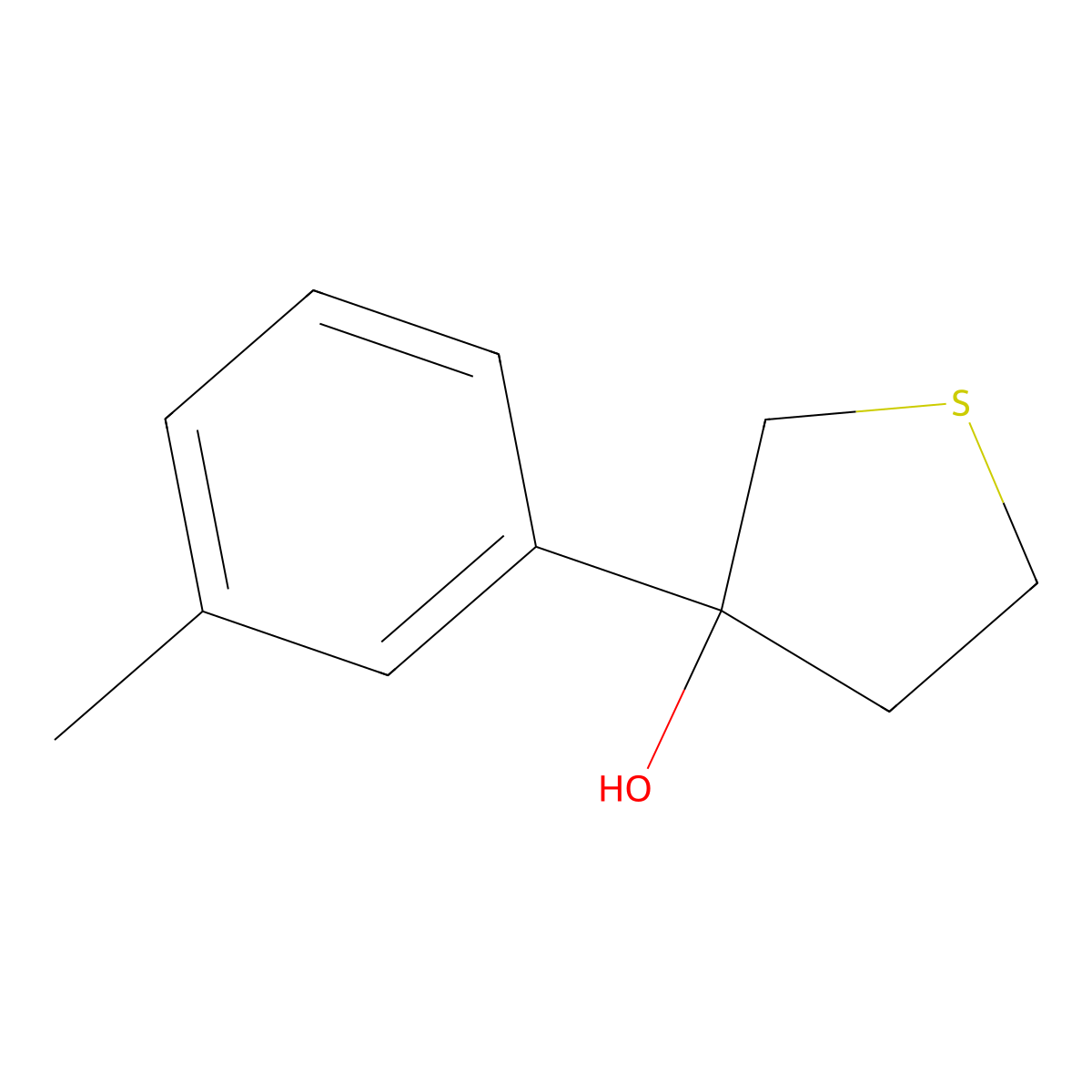 3-(3-Methylphenyl)thiolan-3-ol molecular structure, CAS 1542084-47-8