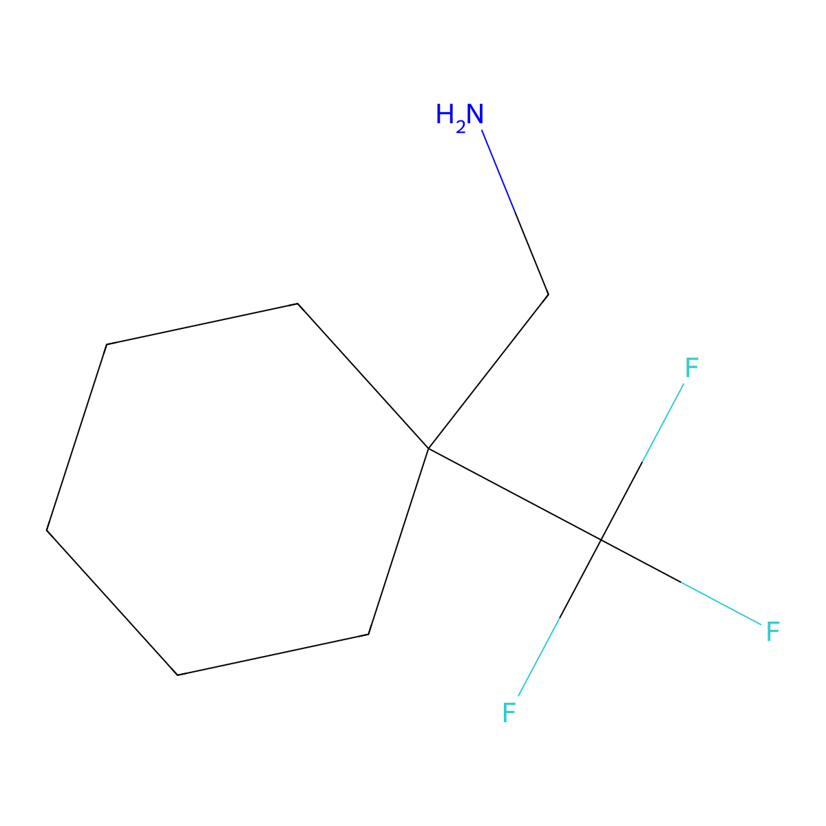 [1-(Trifluoromethyl)cyclohexyl]methanamine molecular structure, CAS 1542103-67-2