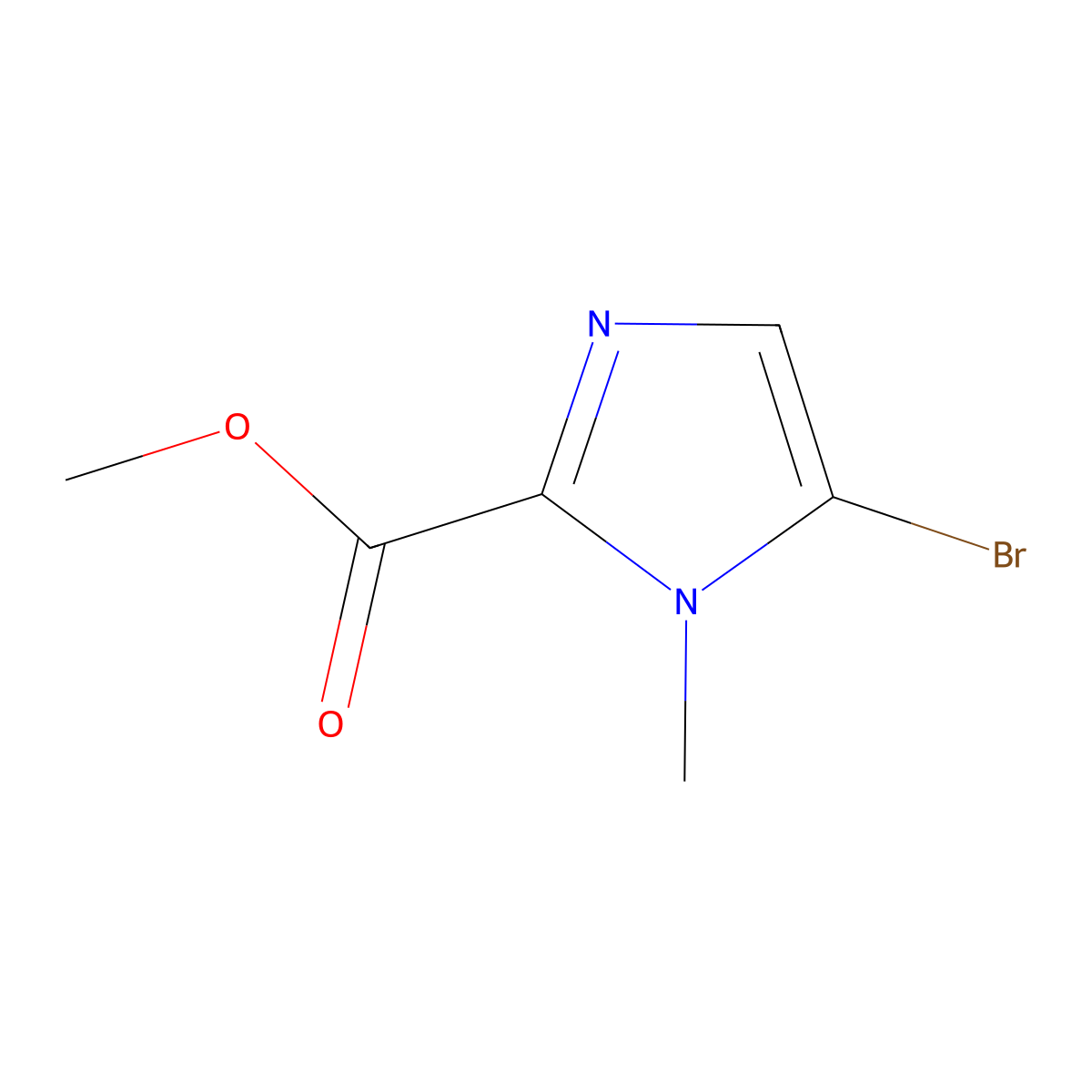 Methyl 5-bromo-1-methyl-1H-imidazole-2-carboxylate molecular structure, CAS 1542158-68-8