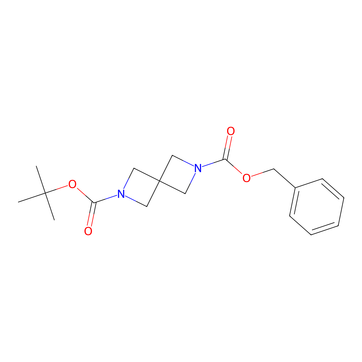 2-Boc 6-cbz-2,6-diazaspiro[3.3]heptane molecular structure, CAS 1542158-69-9