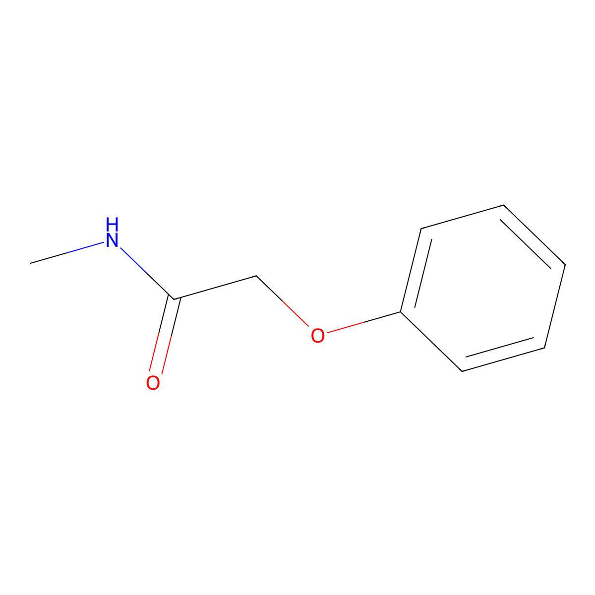 N-methyl-2-phenoxyacetamide molecular structure, CAS 15422-25-0