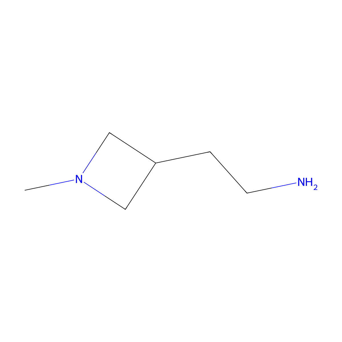 2-(1-Methylazetidin-3-yl)ethan-1-amine molecular structure, CAS 1542210-23-0