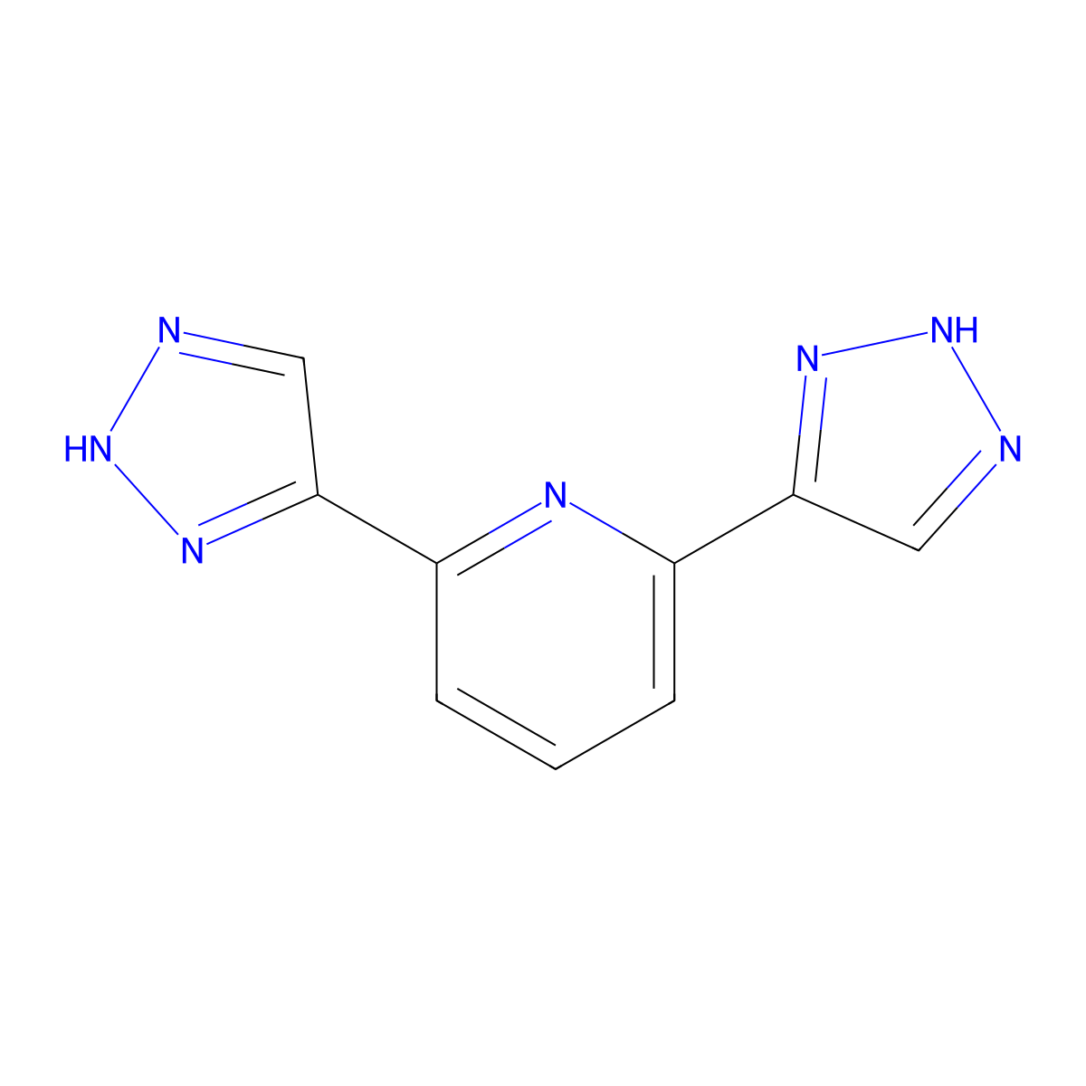 2,6-Di(2H-1,2,3-triazol-4-yl)pyridine molecular structure, CAS 1542234-40-1