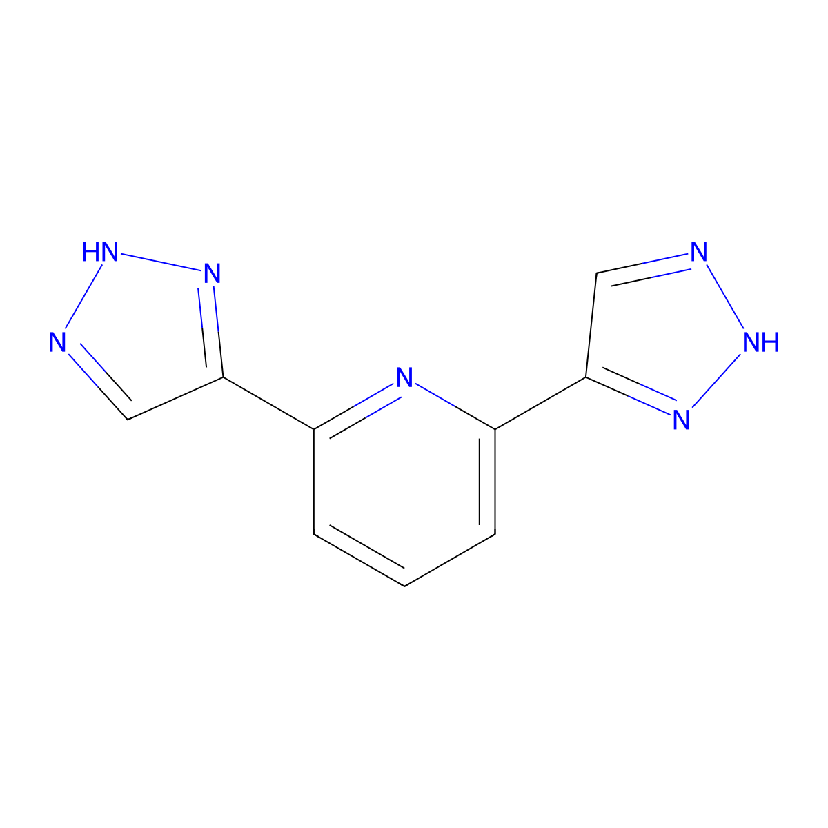 2,6-Di(2H-1,2,3-triazol-4-yl)pyridine molecular structure, CAS 1542234-40-1