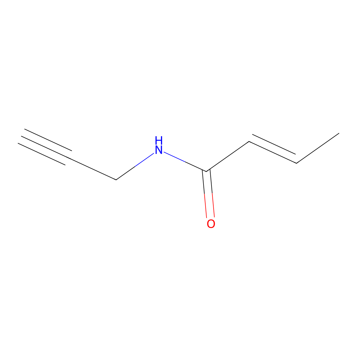 (E)-N-(Prop-2-yn-1-yl)but-2-enamide molecular structure, CAS 1542244-84-7