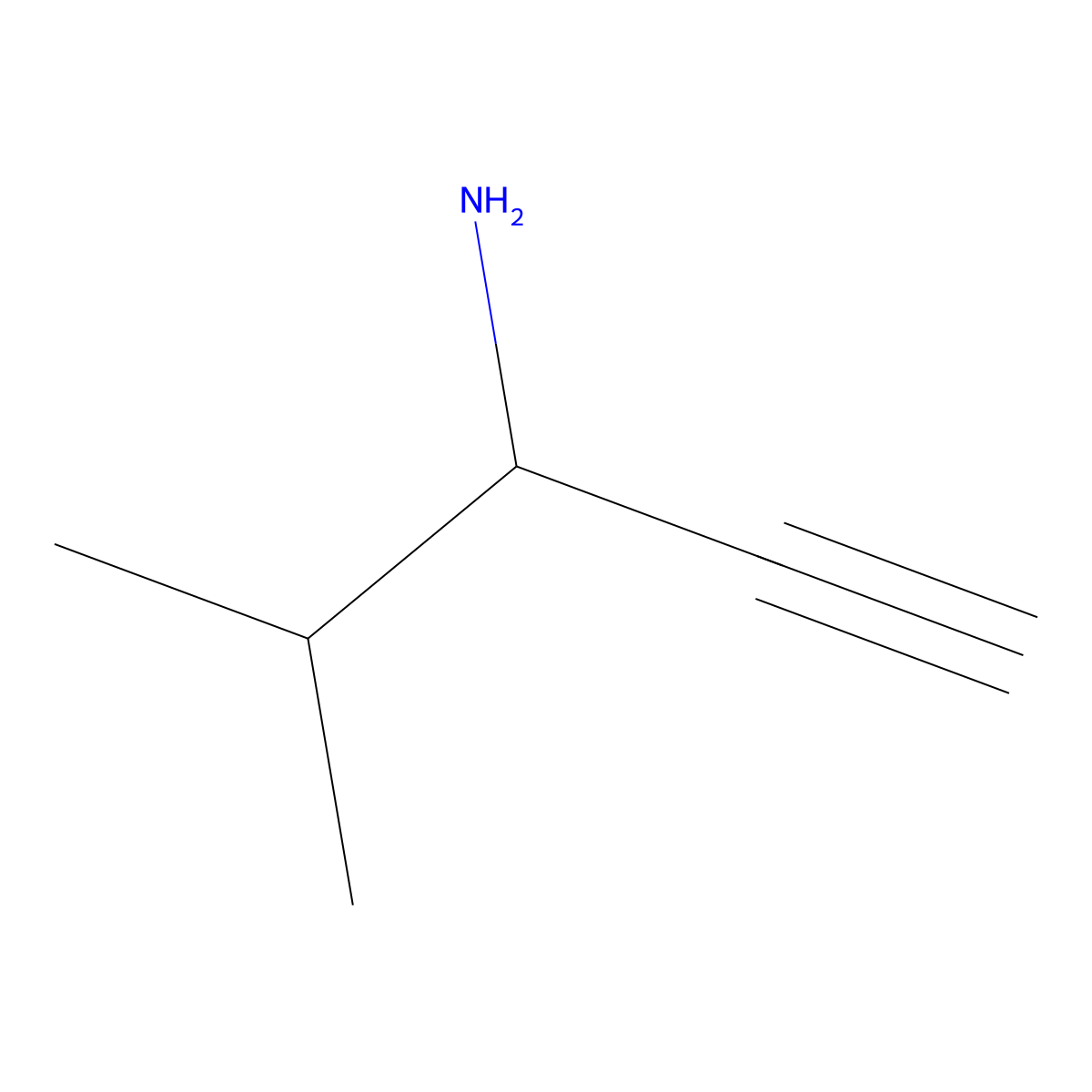 (3R)-4-methylpent-1-yn-3-amine molecular structure, CAS 1542245-29-3