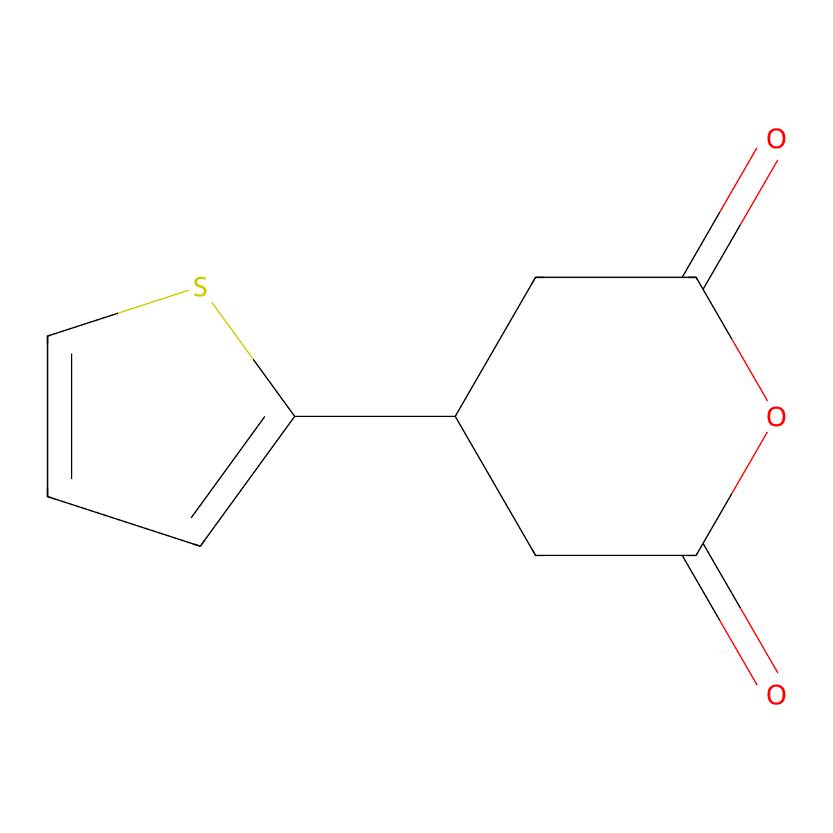 4-(2-thienyl)dihydro-2H-pyran-2,6(3H)-dione molecular structure, CAS 154227-47-1