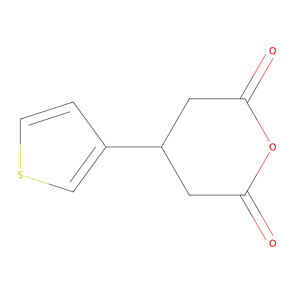Dihydro-4-(3-thienyl)-2H-pyran-2,6(3H)-dione molecular structure, CAS 154227-48-2