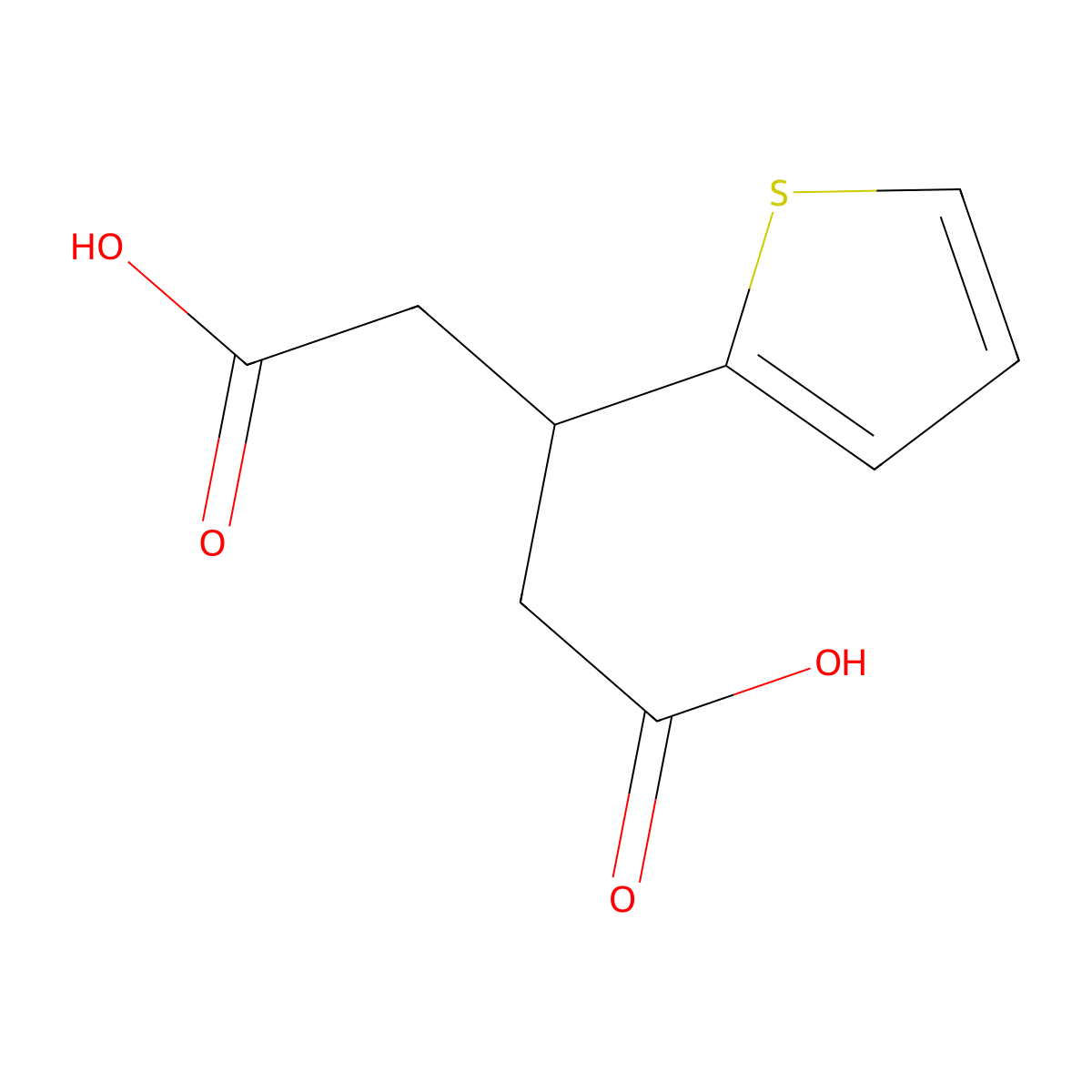3-(2-Thienyl)pentanedioic acid molecular structure, CAS 154227-57-3
