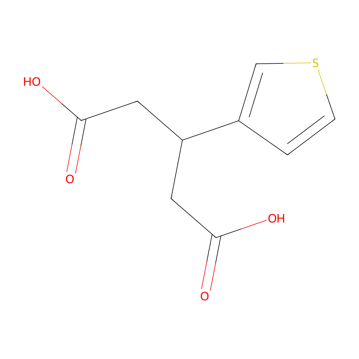 3-(3-Thienyl)pentanedioic acid molecular structure, CAS 154227-58-4