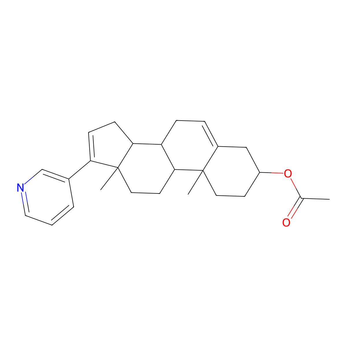 Abiraterone Acetate molecular structure, CAS 154229-18-2