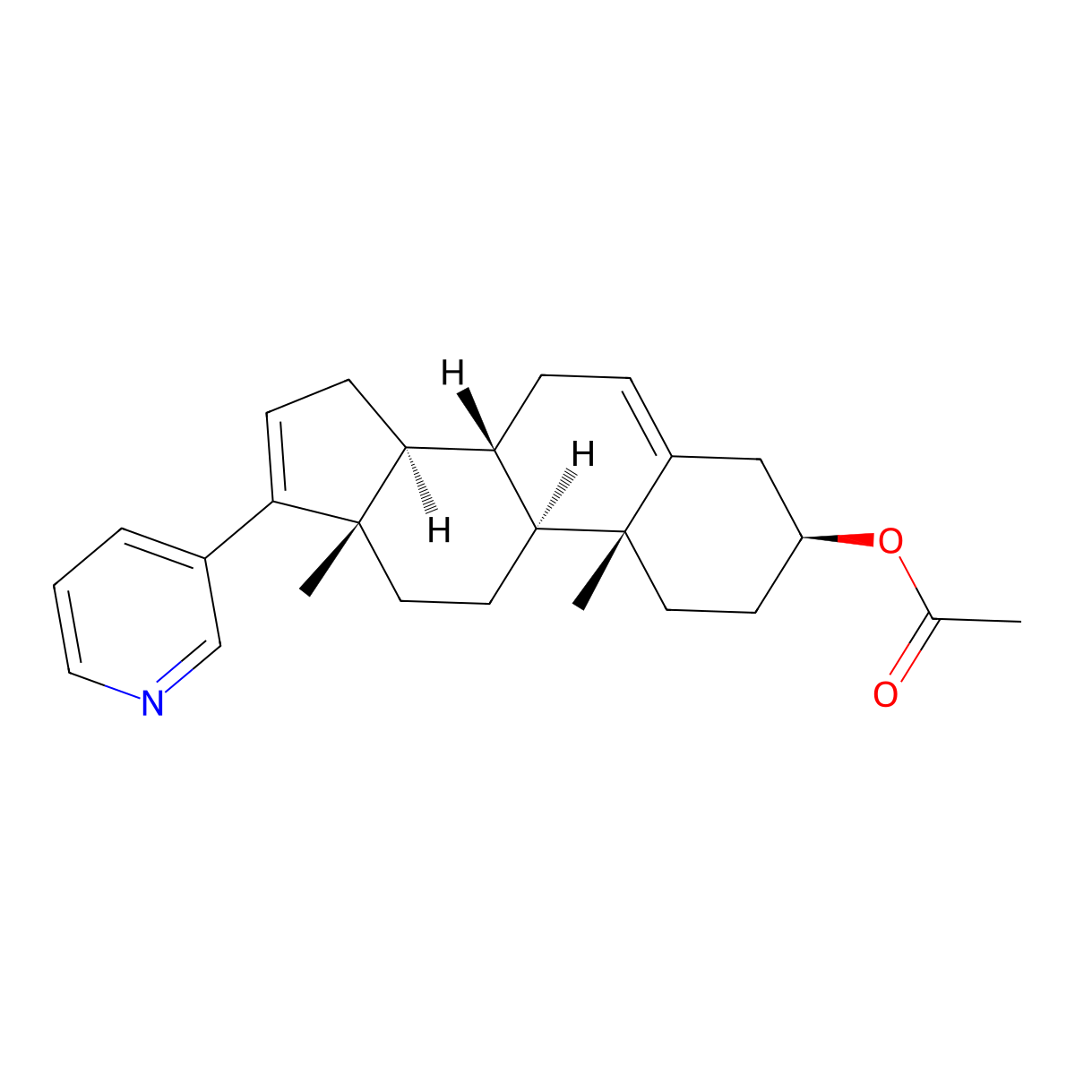 Abiraterone Acetate molecular structure, CAS 154229-18-2