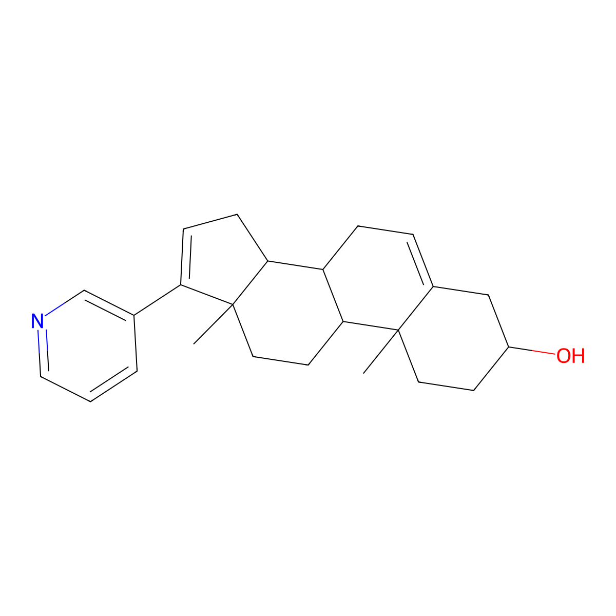 Abiraterone molecular structure, CAS 154229-19-3