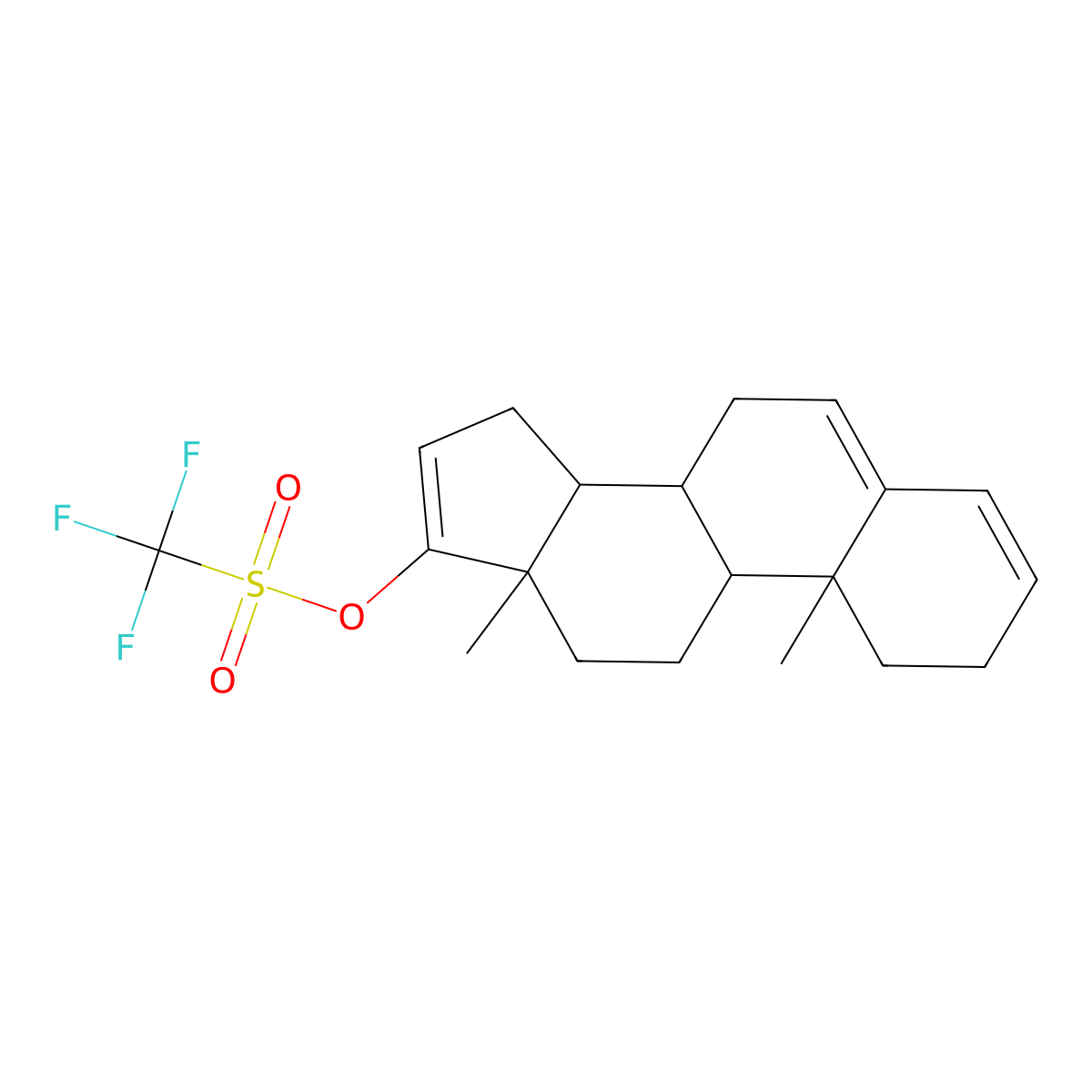 [(8R,9S,10R,13S,14S)-10,13-dimethyl-2,7,8,9,11,12,14,15-octahydro-1H-cyclopenta[a]phenanthren-17-yl] trifluoromethanesulfonate molecular structure, CAS 154229-36-4