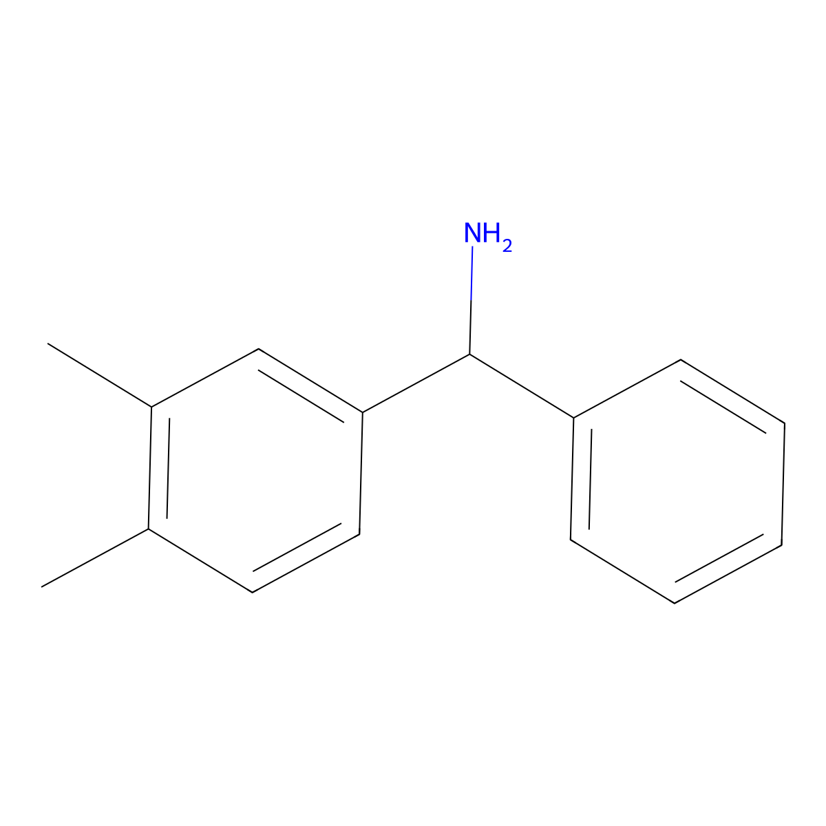 (3,4-Dimethylphenyl)(phenyl)methanamine molecular structure, CAS 154233-36-0