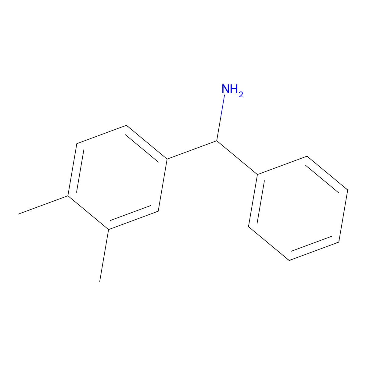 (3,4-Dimethylphenyl)(phenyl)methanamine molecular structure, CAS 154233-36-0