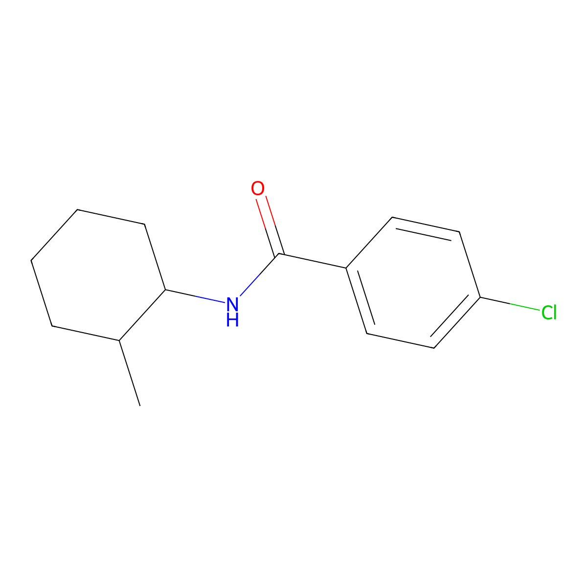 4-chloro-N-(2-methylcyclohexyl)benzamide molecular structure, CAS 154235-36-6