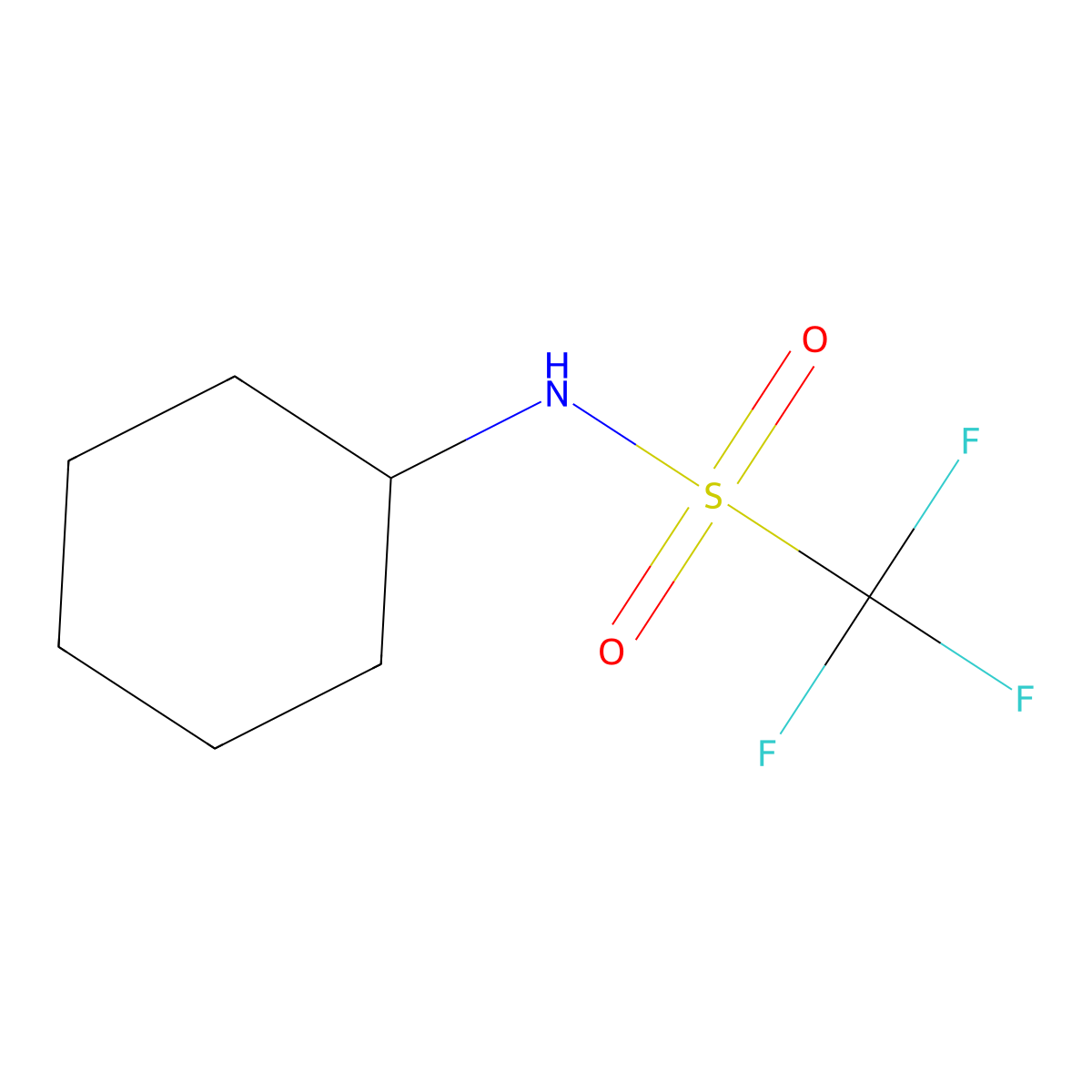 N-Cyclohexyltrifluoromethanesulfonamide molecular structure, CAS 154235-61-7