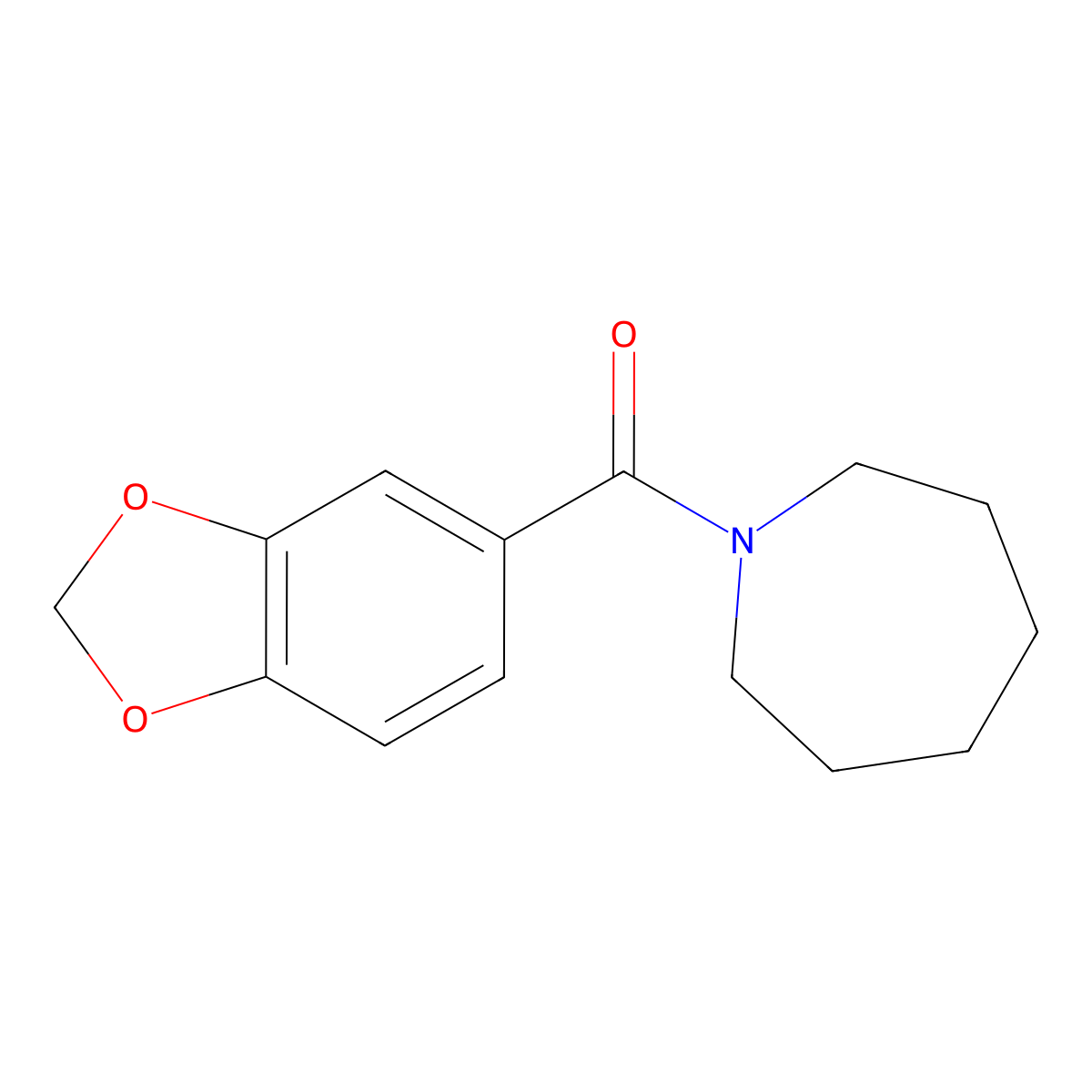 Azepan-1-Yl(1,3-Benzodioxol-5-Yl)Methanone molecular structure, CAS 154235-79-7
