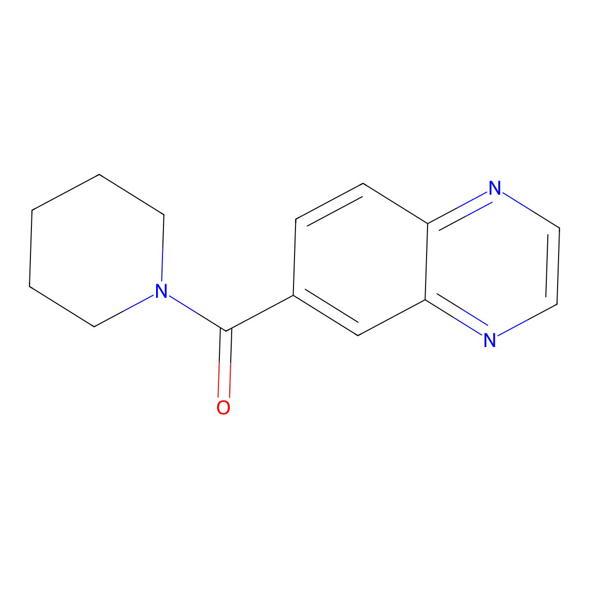 1-(Quinoxalin-6-ylcarbonyl)piperidine molecular structure, CAS 154235-83-3