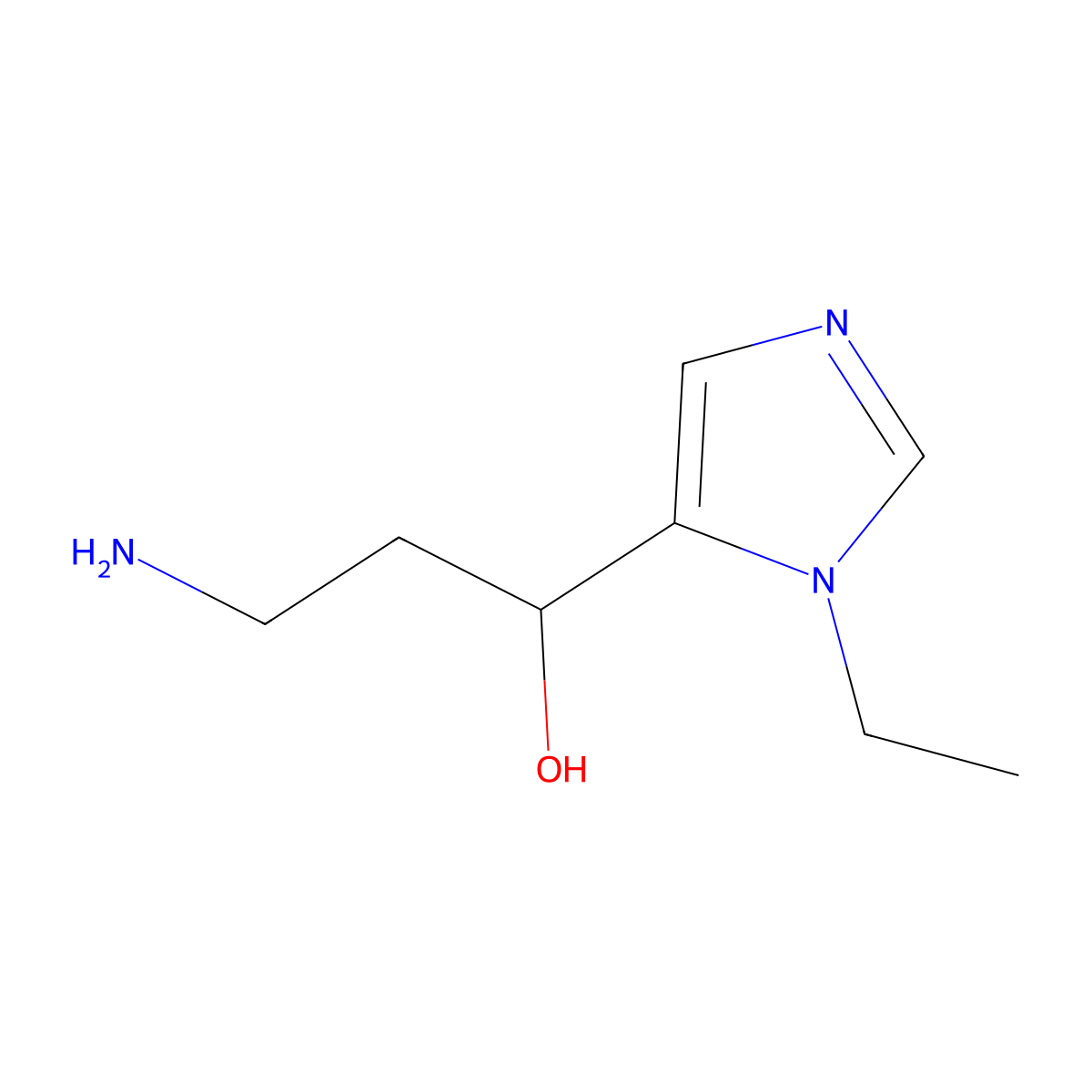 3-Amino-1-(1-ethyl-1h-imidazol-5-yl)propan-1-ol molecular structure, CAS 1542368-00-2