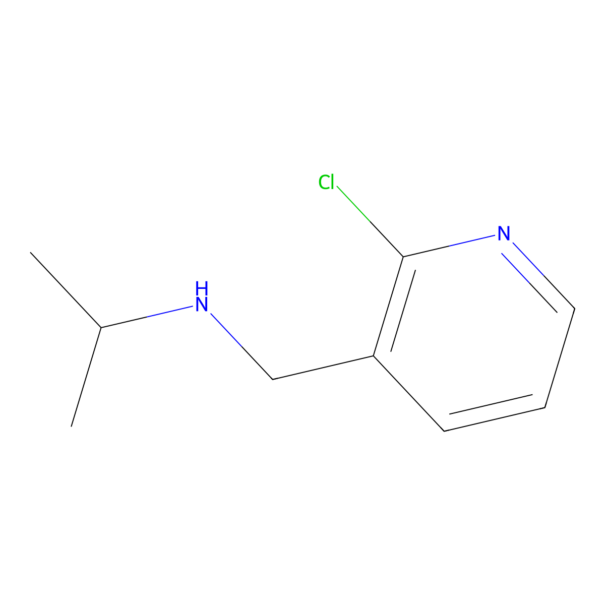 N-[(2-chloropyridin-3-yl)methyl]propan-2-amine molecular structure, CAS 1542369-40-3
