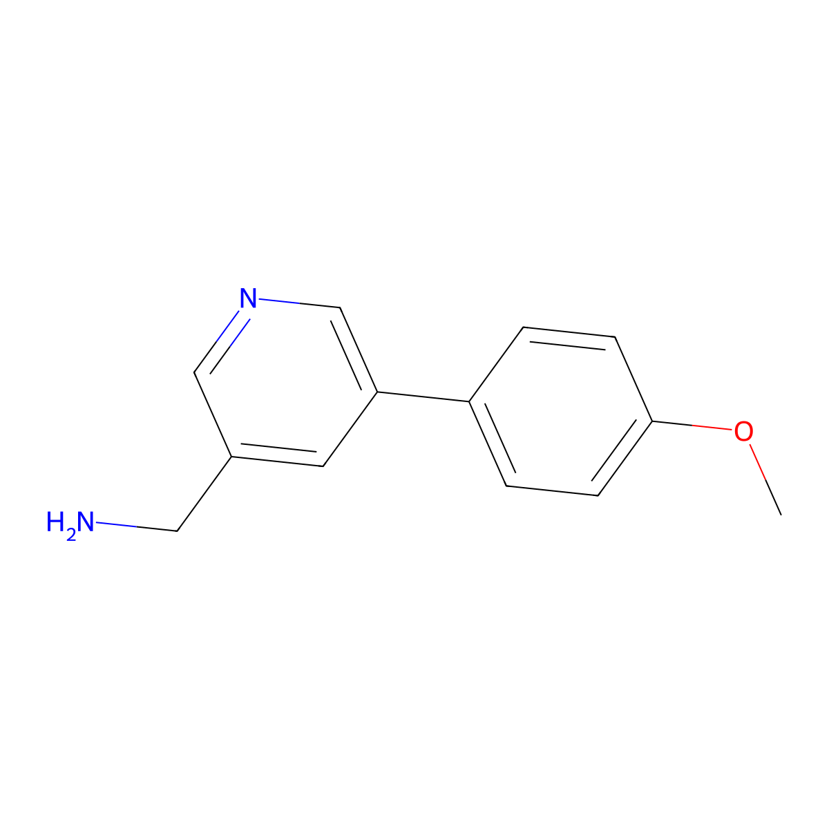 (5-(4-Methoxyphenyl)pyridin-3-yl)methanamine molecular structure, CAS 154237-17-9