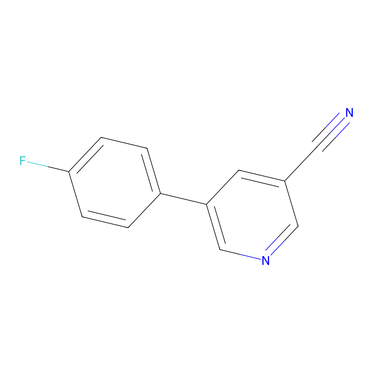 5-(4-Fluorophenyl)pyridine-3-carbonitrile molecular structure, CAS 154237-18-0