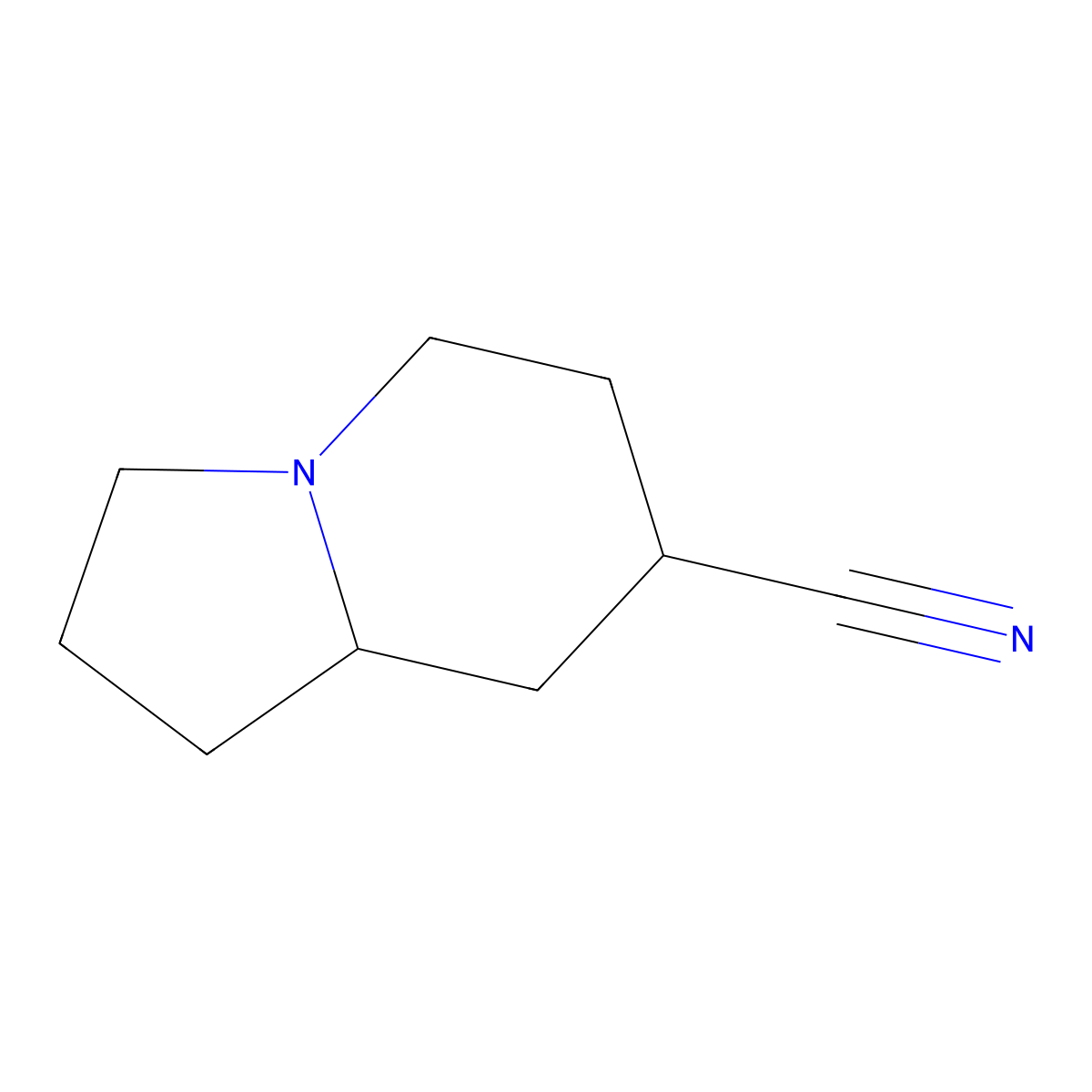Octahydroindolizine-7-carbonitrile molecular structure, CAS 1542372-94-0