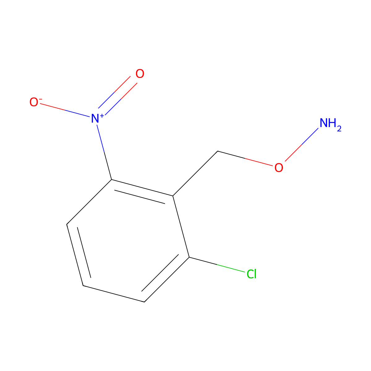 o-[(2-Chloro-6-nitrophenyl)methyl]hydroxylamine molecular structure, CAS 1542401-28-4
