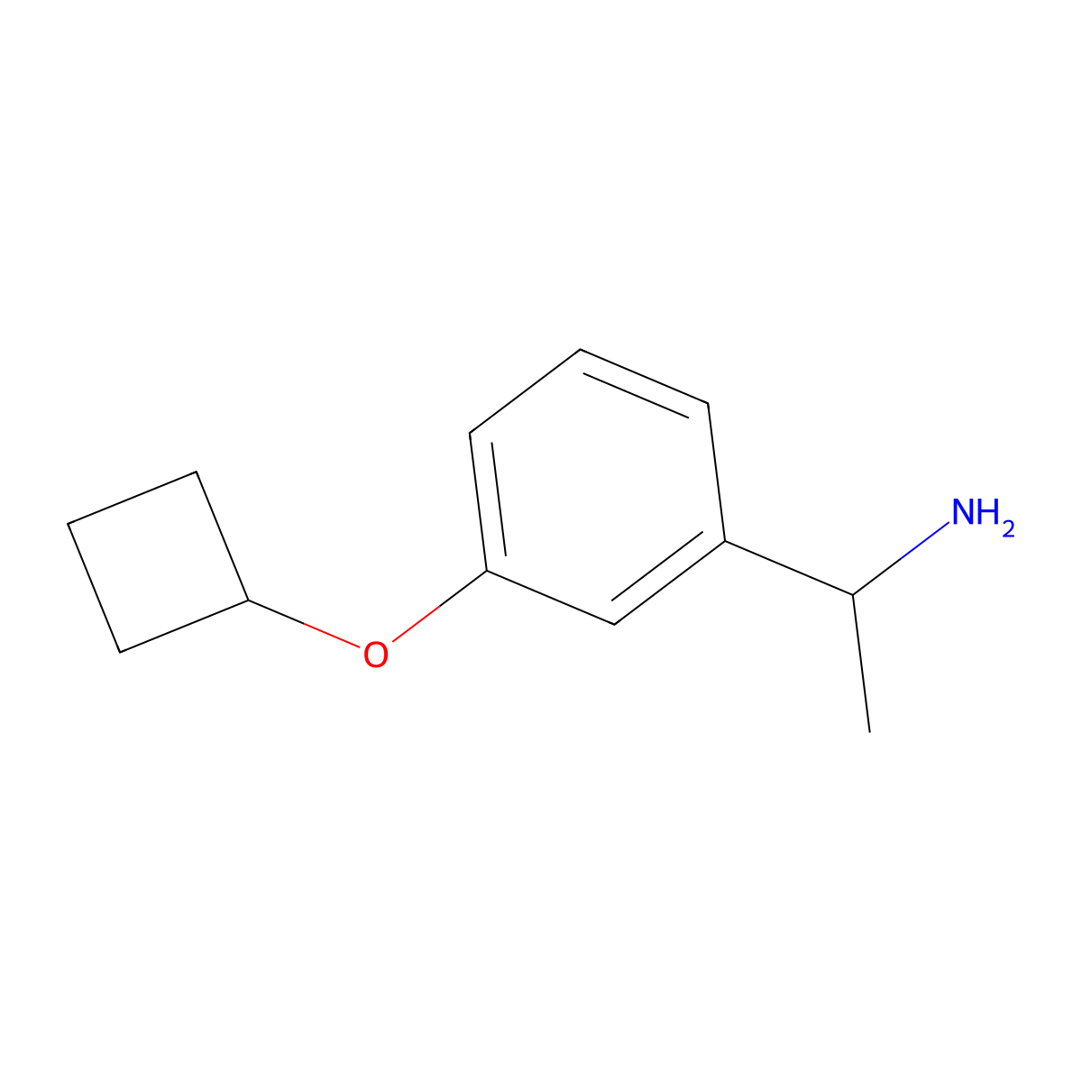 1-(3-Cyclobutoxyphenyl)ethanamine molecular structure, CAS 1542404-29-4