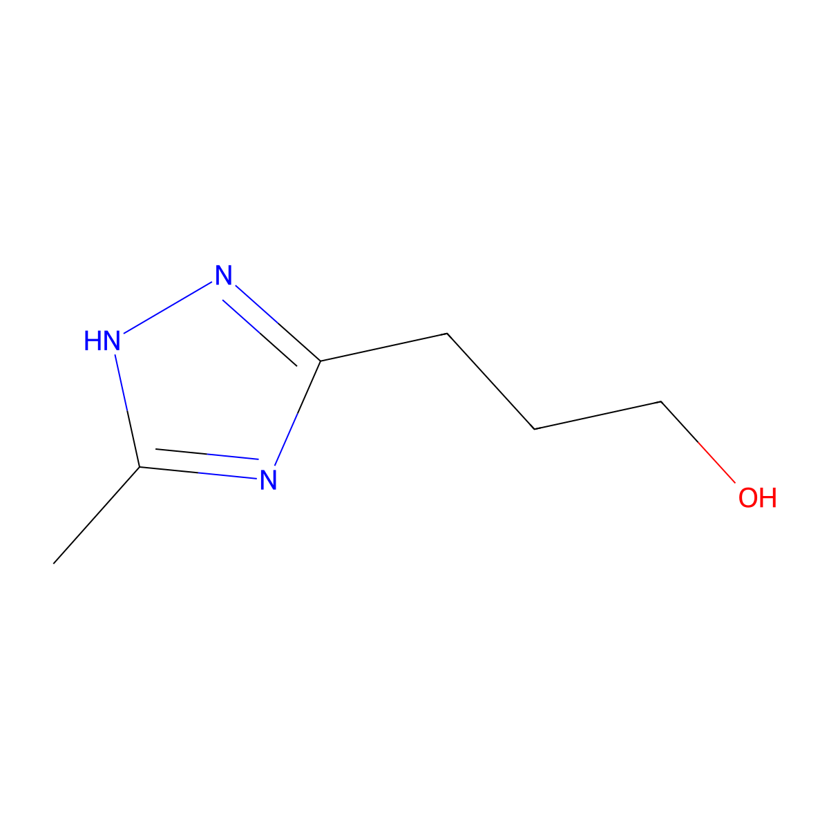 3-(3-methyl-1H-1,2,4-triazol-5-yl)propan-1-ol molecular structure, CAS 1542408-73-0