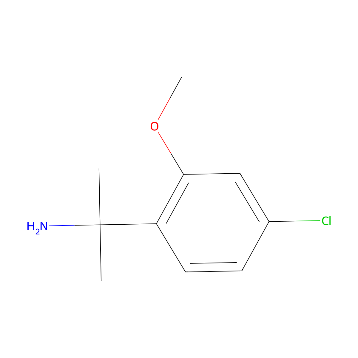 2-(4-Chloro-2-methoxyphenyl)propan-2-amine molecular structure, CAS 1542412-05-4