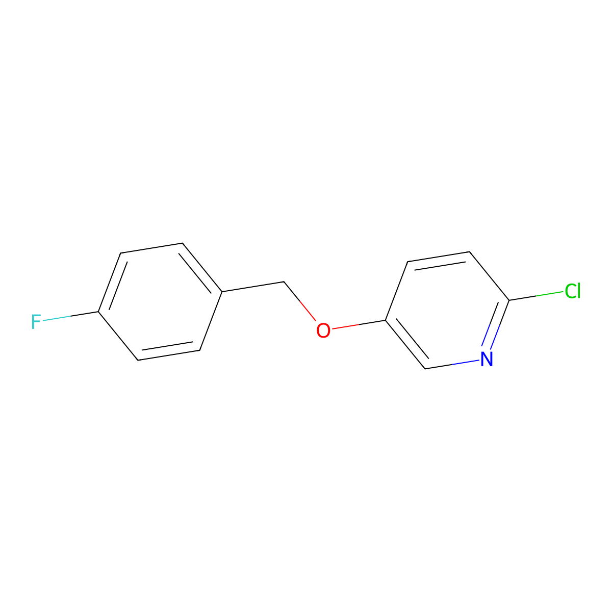 2-Chloro-5-((4-fluorobenzyl)oxy)pyridine molecular structure, CAS 1542425-20-6