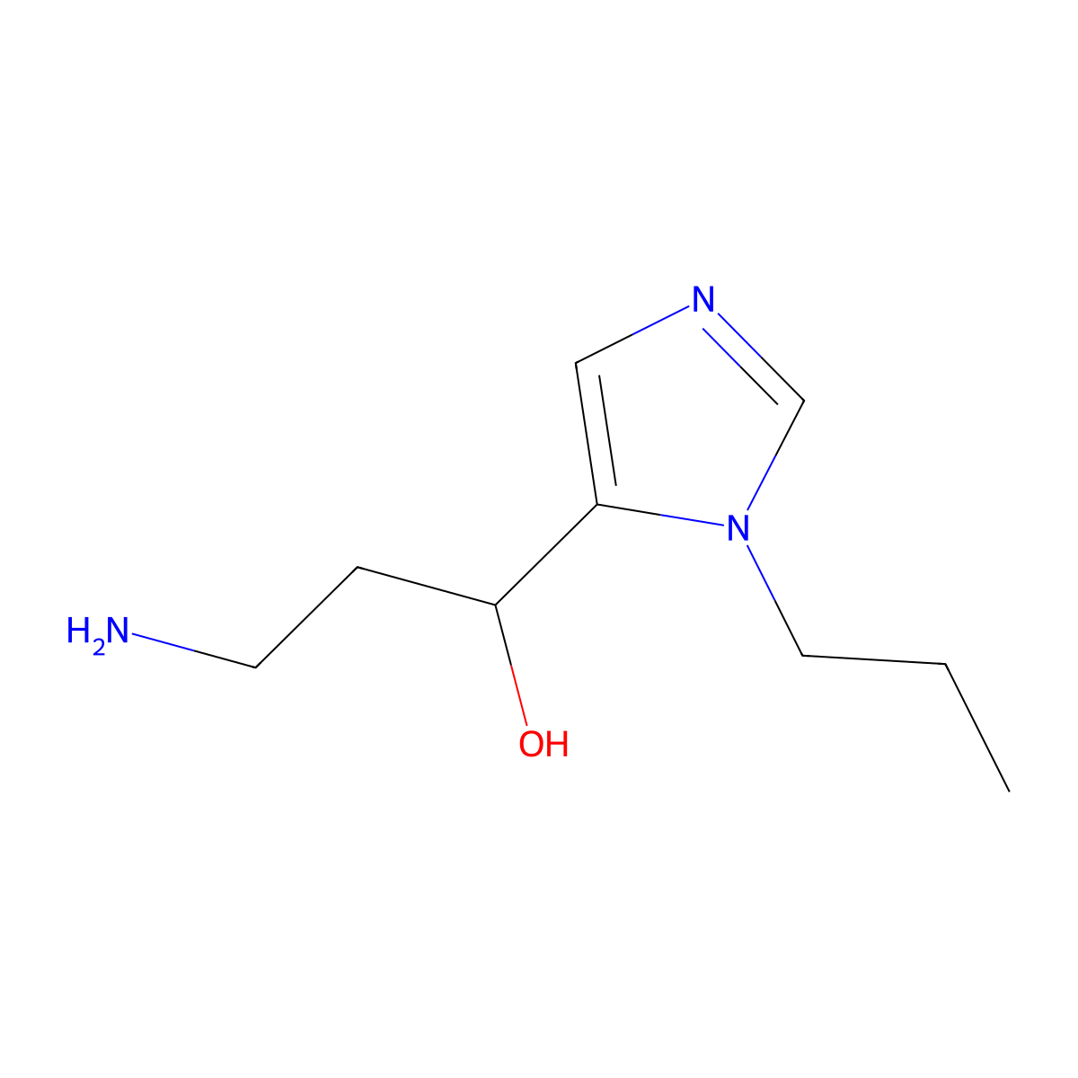 3-Amino-1-(1-propyl-1h-imidazol-5-yl)propan-1-ol molecular structure, CAS 1542466-44-3