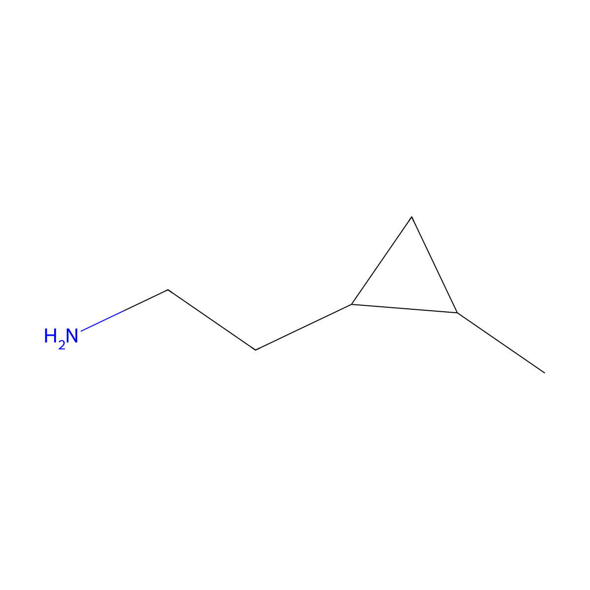 2-(2-Methylcyclopropyl)ethan-1-amine molecular structure, CAS 1542482-81-4