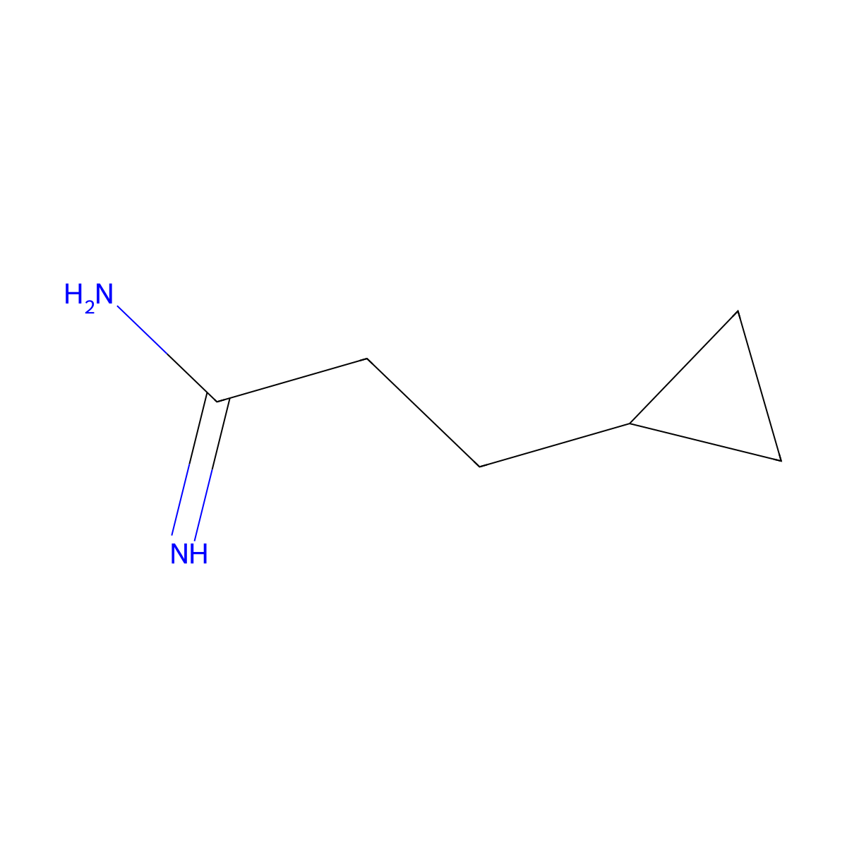 3-Cyclopropylpropanimidamide molecular structure, CAS 1542499-05-7