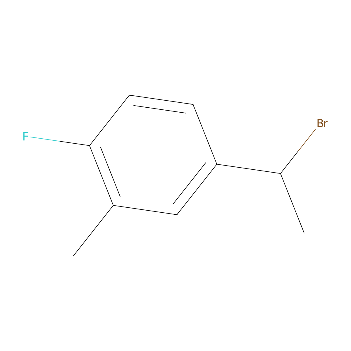 4-(1-Bromoethyl)-1-fluoro-2-methylbenzene molecular structure, CAS 1542514-84-0