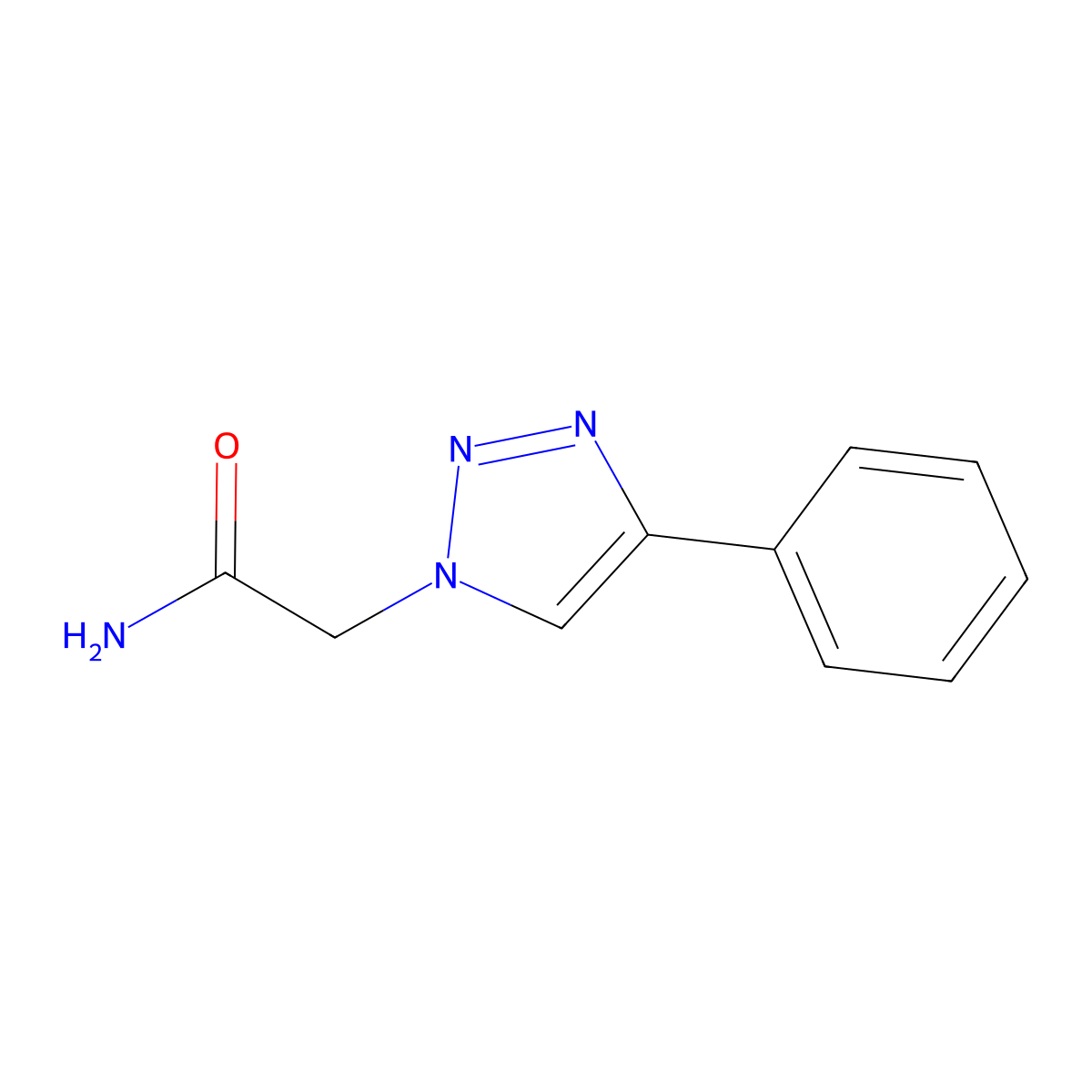 2-(4-phenyl-1H-1,2,3-triazol-1-yl)acetamide molecular structure, CAS 1542518-65-9