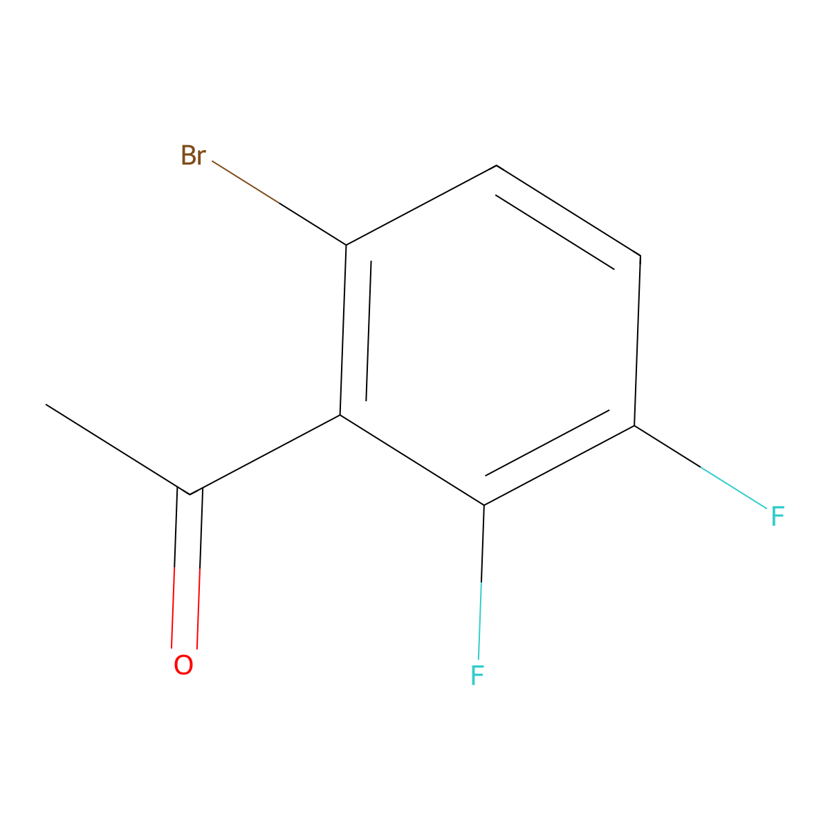 1-(6-Bromo-2,3-difluorophenyl)ethanone molecular structure, CAS 1542563-93-8