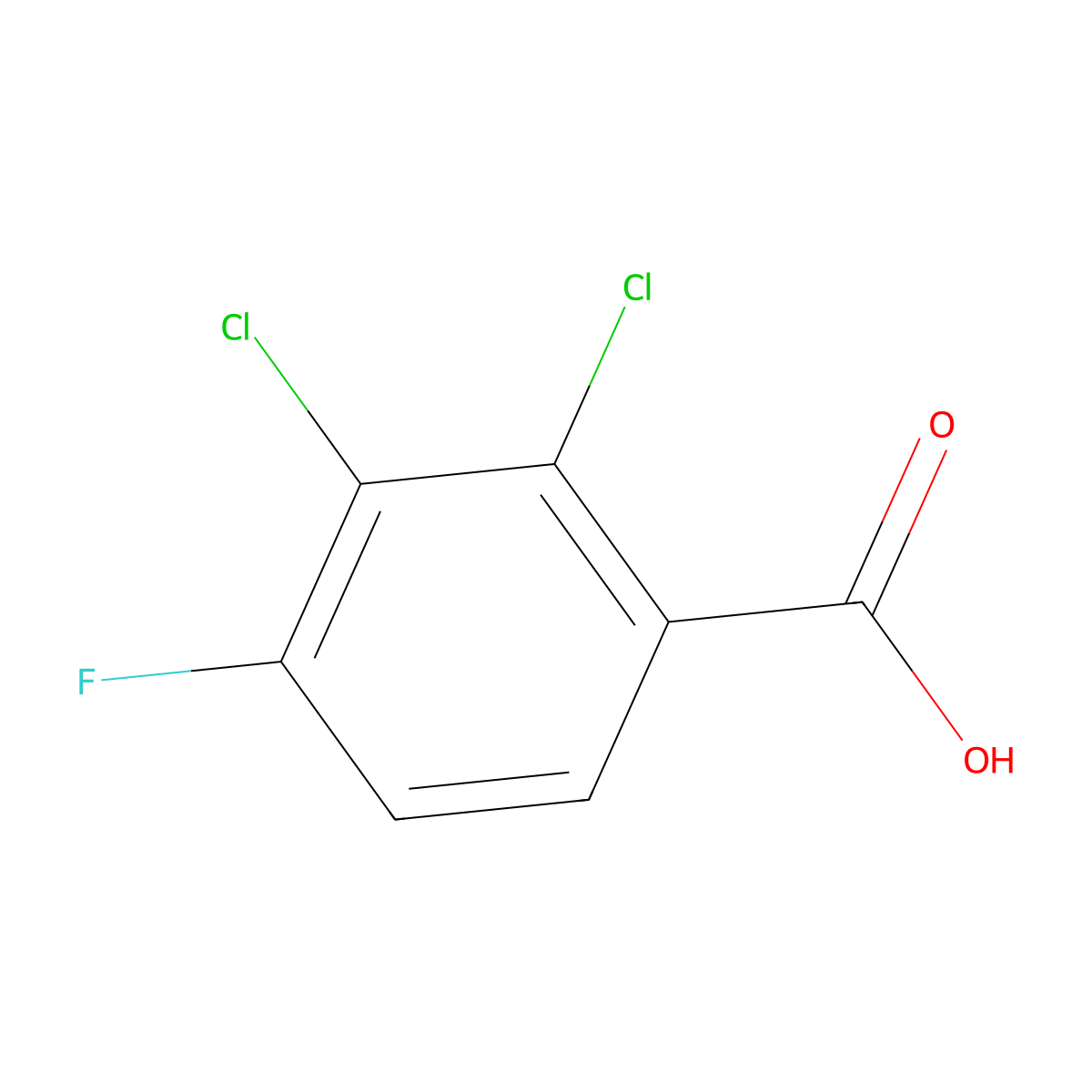 2,3-Dichloro-4-fluorobenzoic acid molecular structure, CAS 154257-76-8