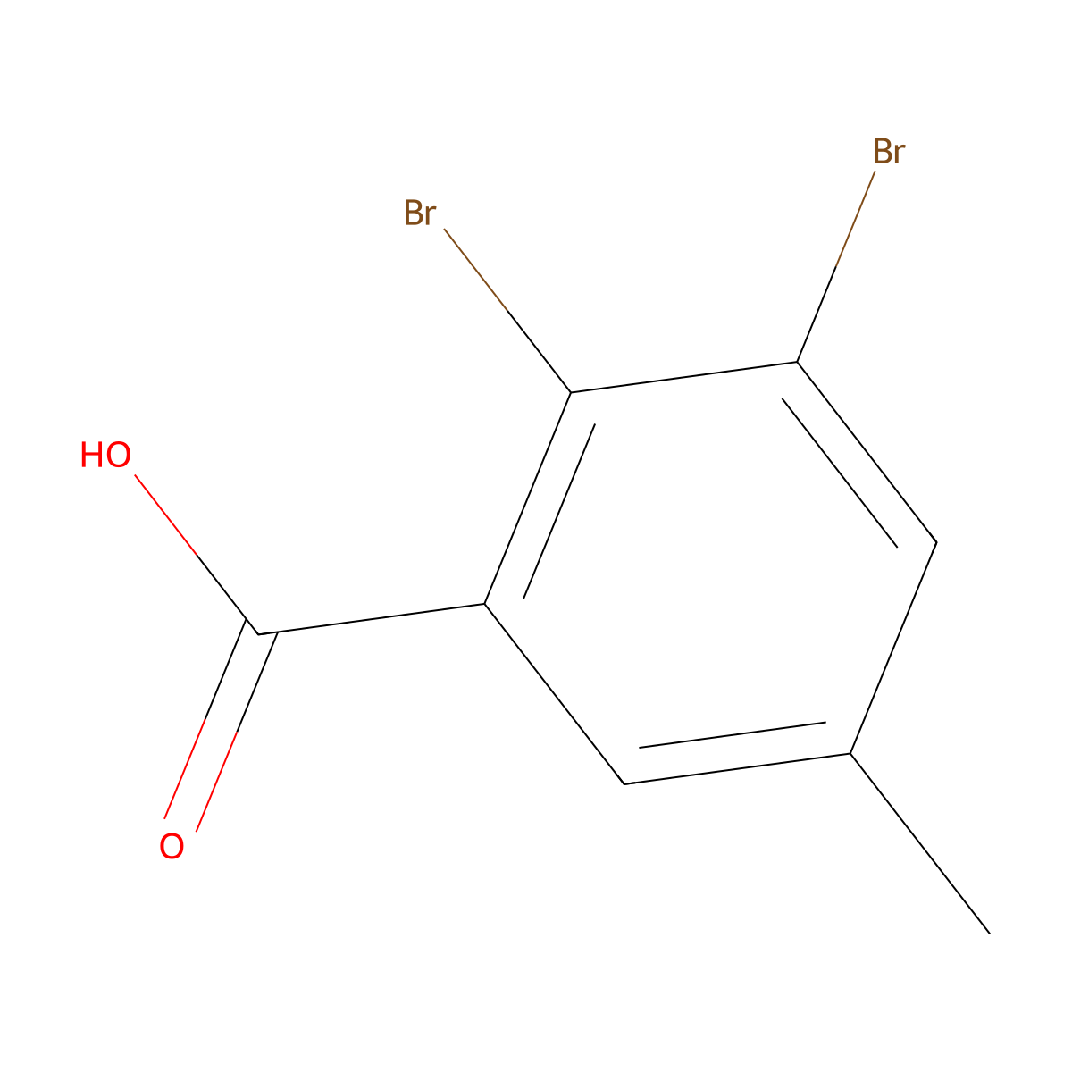 2,3-Dibromo-5-methylbenzoic acid molecular structure, CAS 154257-79-1