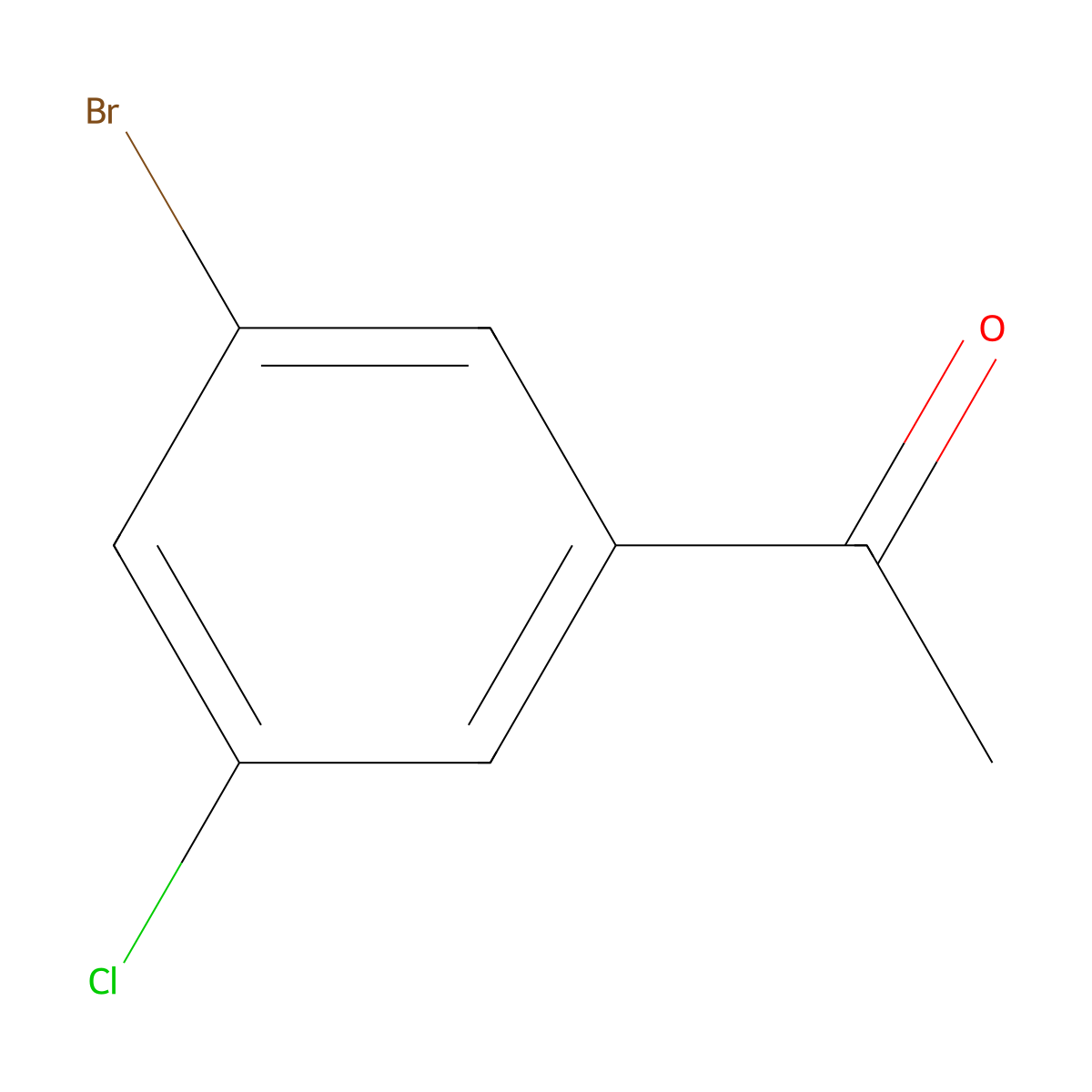 1-(3-Bromo-5-chlorophenyl)ethanone molecular structure, CAS 154257-85-9