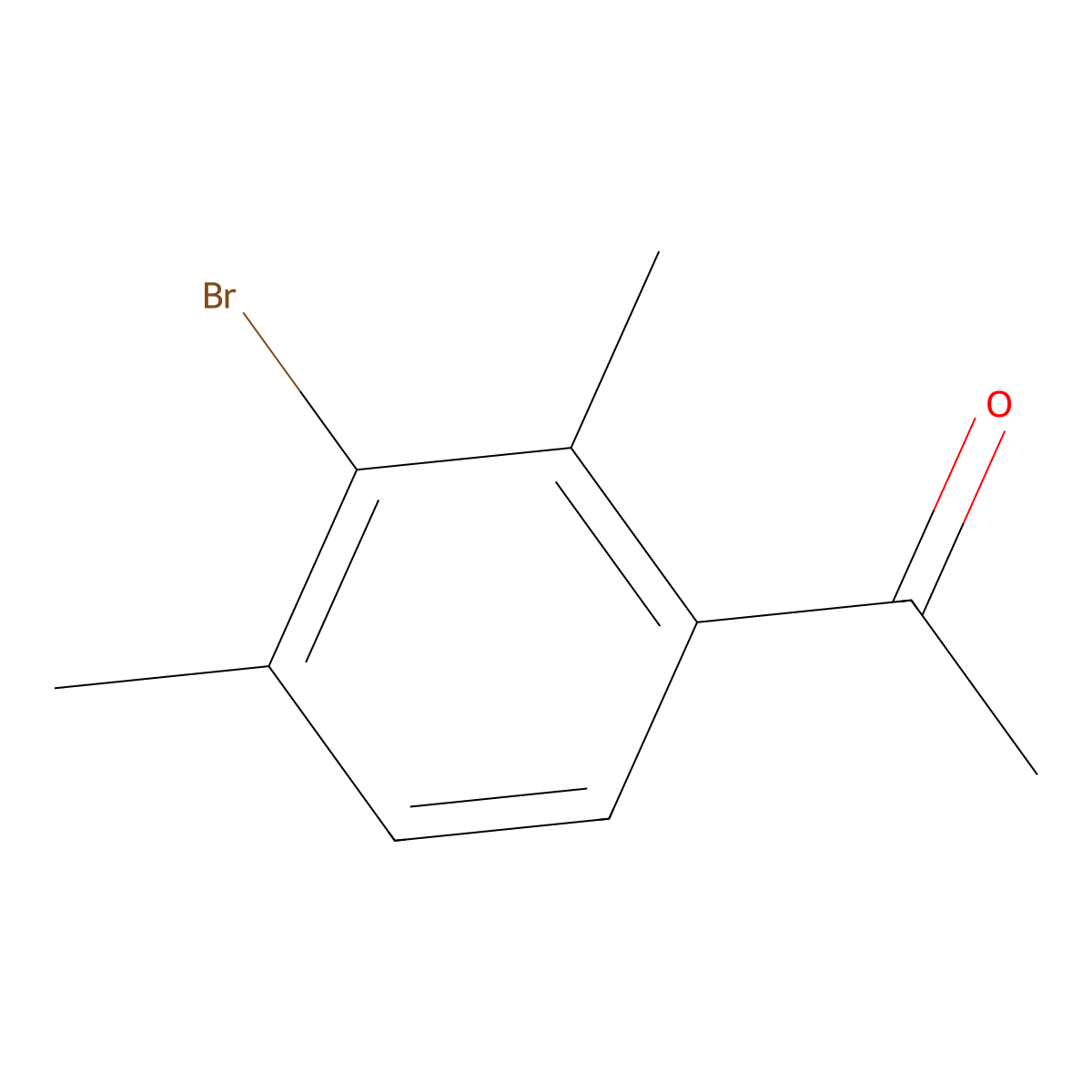 1-(3-Bromo-2,4-dimethylphenyl)ethanone molecular structure, CAS 154257-86-0