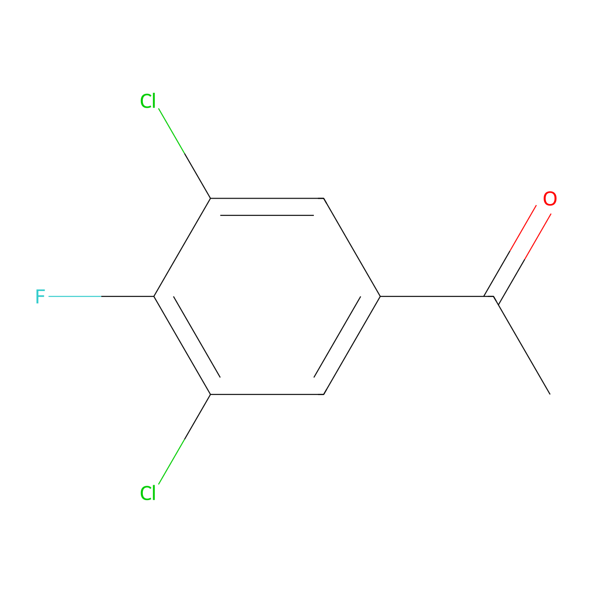 3',5'-Dichloro-4'-fluoroacetophenone molecular structure, CAS 154258-10-3