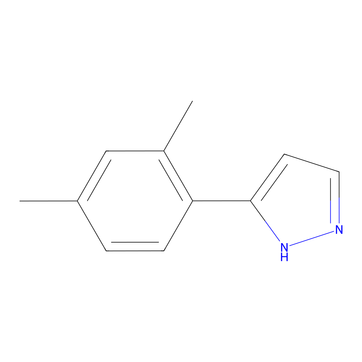 3-(2,4-Dimethylphenyl)-1H-pyrazole molecular structure, CAS 154258-67-0