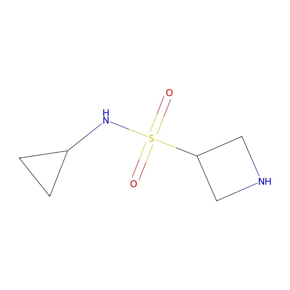 N-cyclopropylazetidine-3-sulfonamide molecular structure, CAS 1542590-72-6