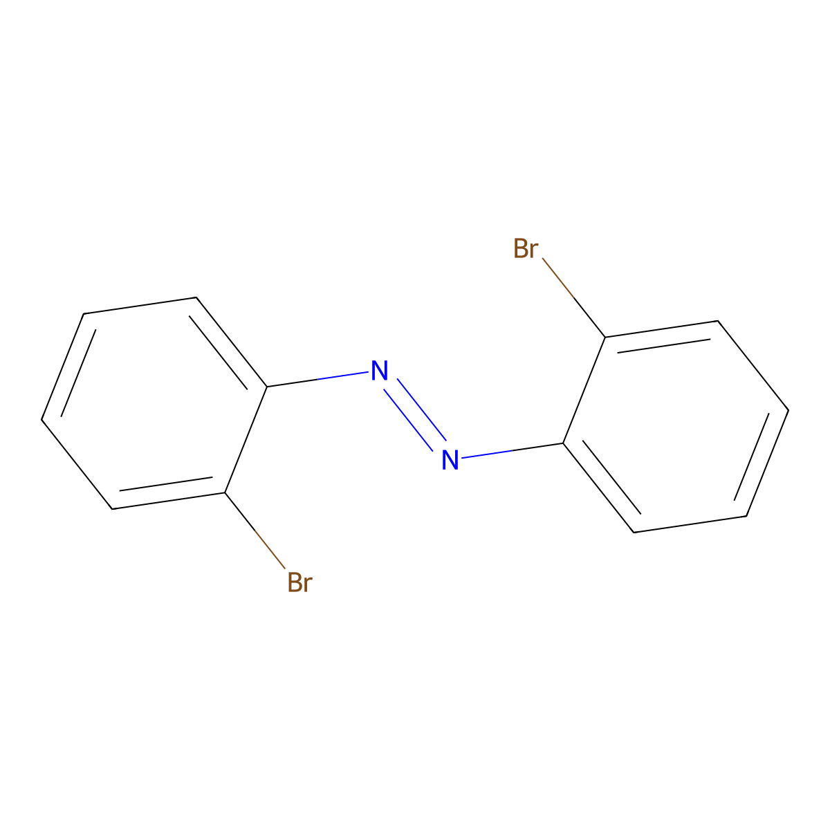 Diazene, bis(2-bromophenyl)- molecular structure, CAS 15426-16-1