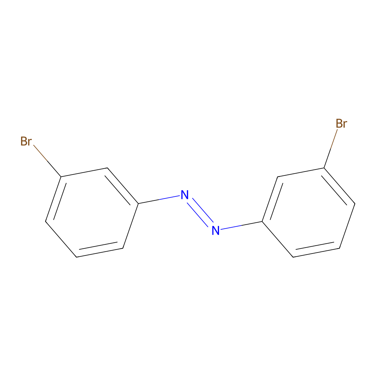 Diazene, bis(3-bromophenyl)- molecular structure, CAS 15426-17-2